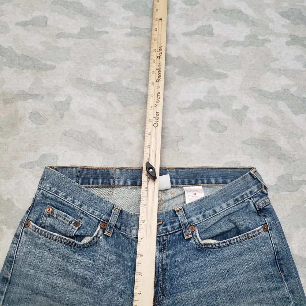 Vintage Lucky Brand Jeans Womens 8/29 Blue Flare Y2k Denim Medium Wash Dungarees - Picture 5 of 10